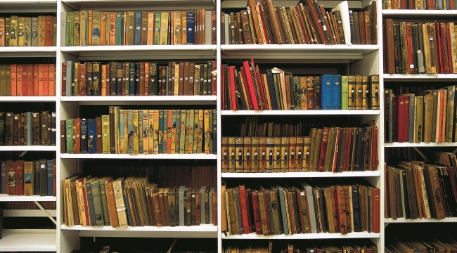 Shelves with children's books