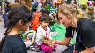 Children at a British Library event